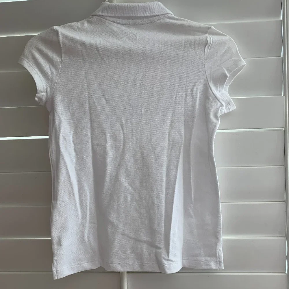 Children's Place Girl's Pique Polo Short Sleeve Shirt White Size 10/12 NWT